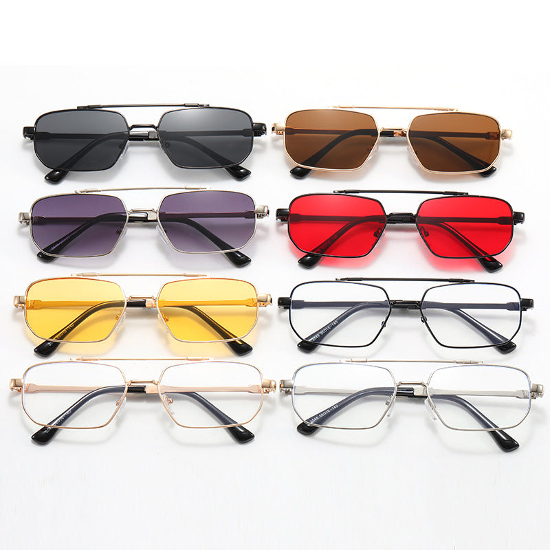 Women's fashionable geometric glasses with lightweight metal frame Stornfield