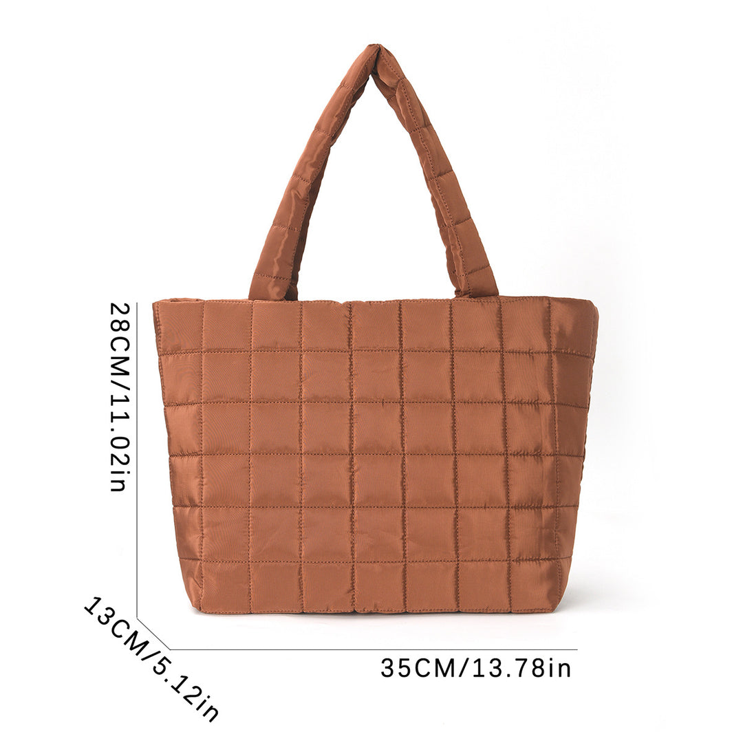 Square-shaped tote bag with padded design Stornfield