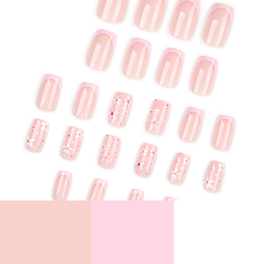 Artful Nail Extensions with Floral Designs Stornfield