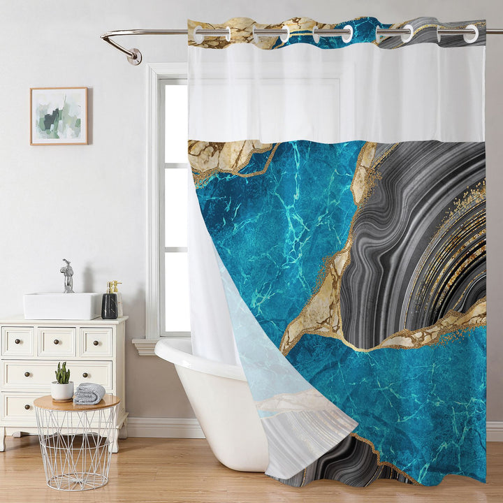 Elegant Marble Design Shower Curtain Stornfield