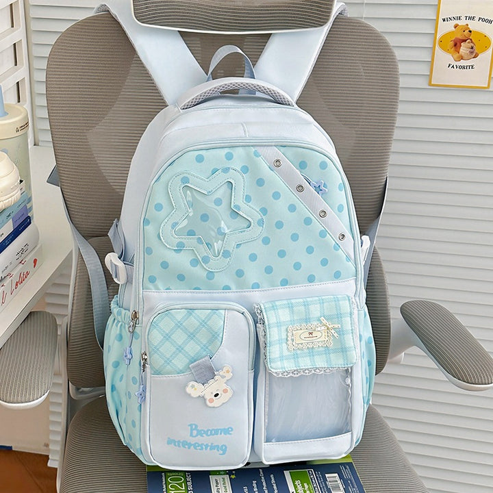 Cute Polka Dot Character Backpack Stornfield