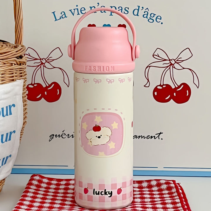 Women's Insulated Drinking Bottle with Cheerful Animal Design Stornfield