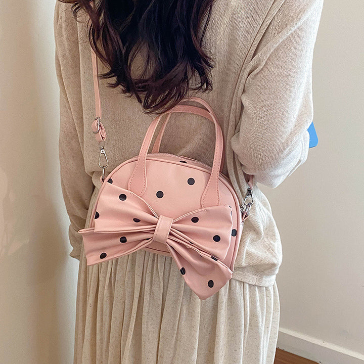 Bow-Embellished Handheld Purse