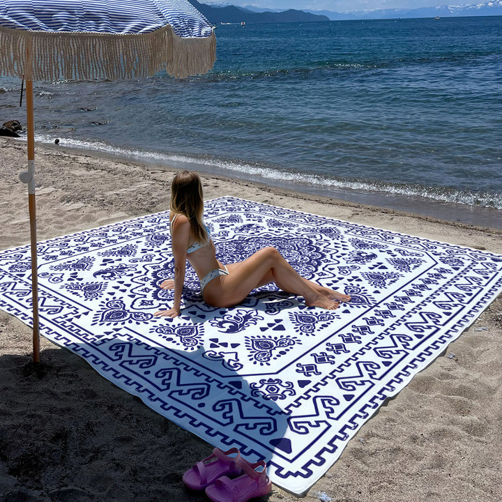Mandala Design Beach Mat Stornfield