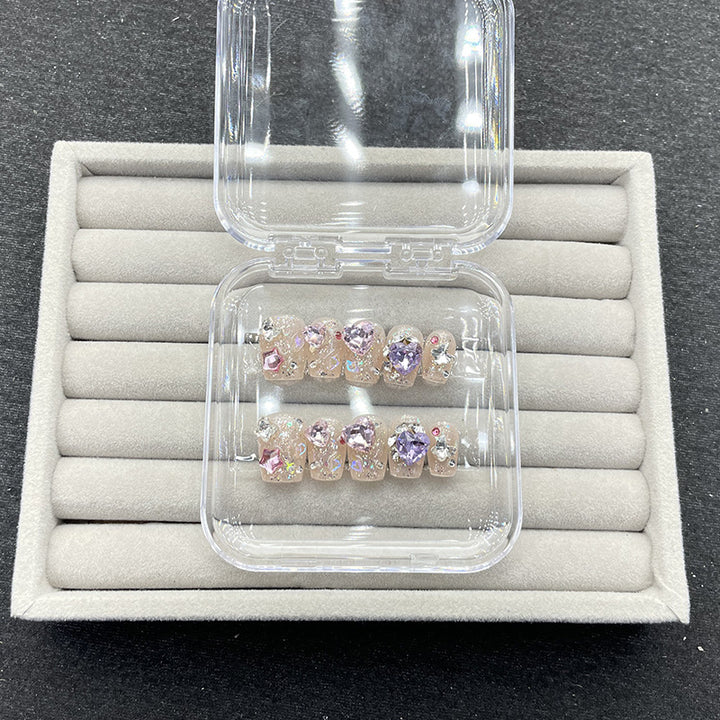 Decorative Rhinestone Press-On Nail Set