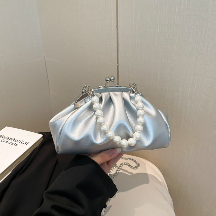 Elegant Clutch Handbag with Pearl Chain Stornfield