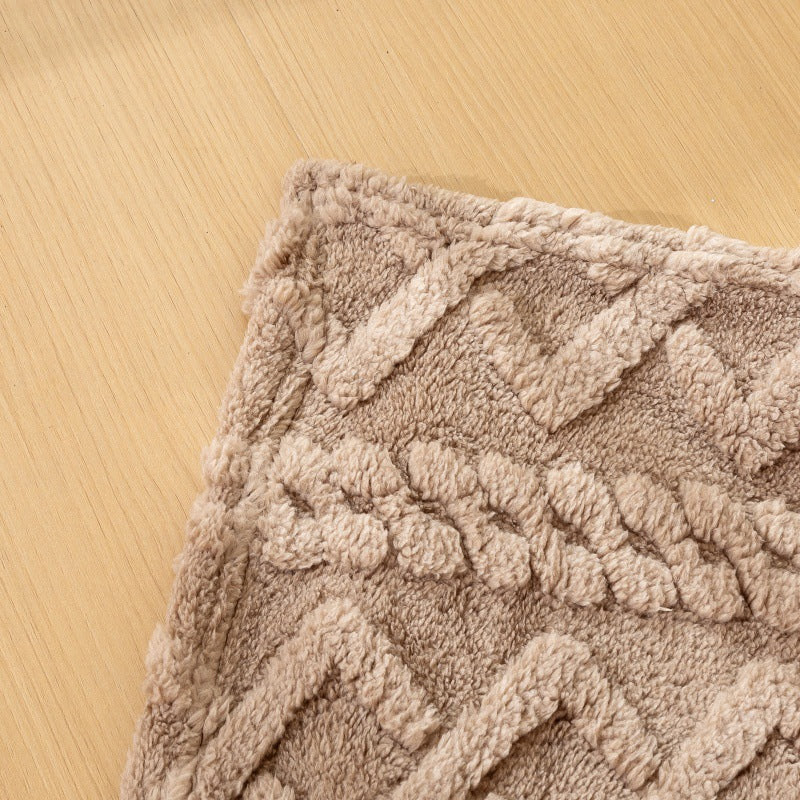 Textured Plush Throw Blanket