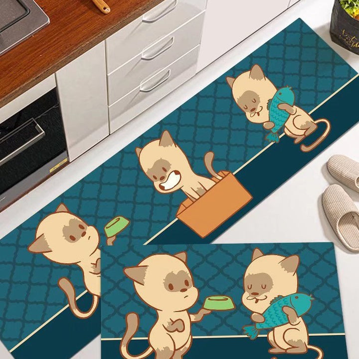 Cat-Themed Kitchen Mat Stornfield