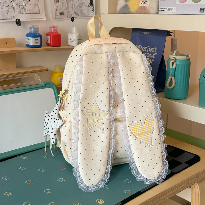 Cute Bunny-Ear Design Embellished Backpack Stornfield