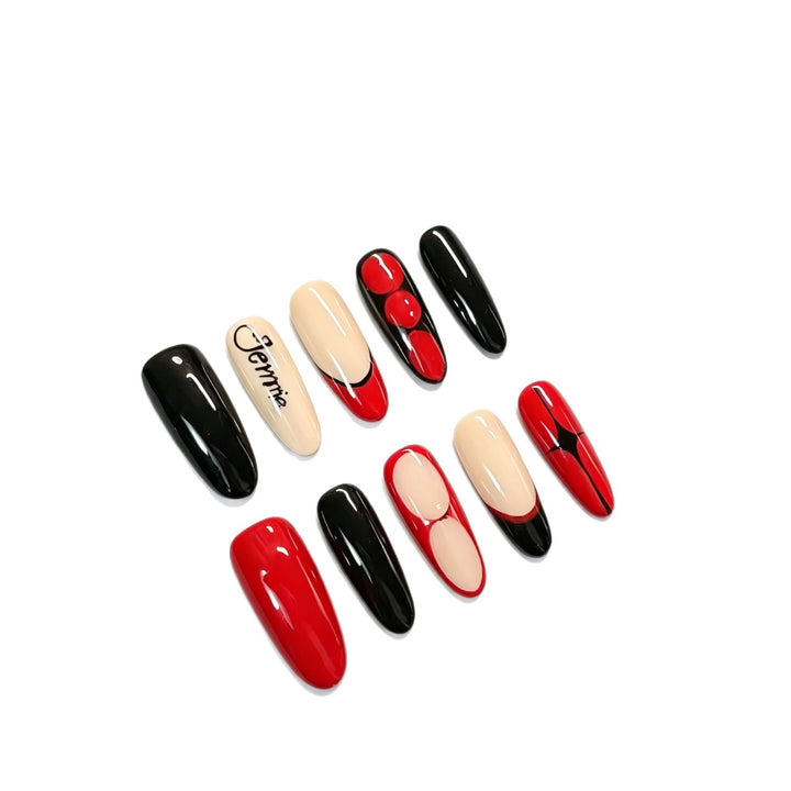 Chic Artistic Press-On Nail Set Stornfield