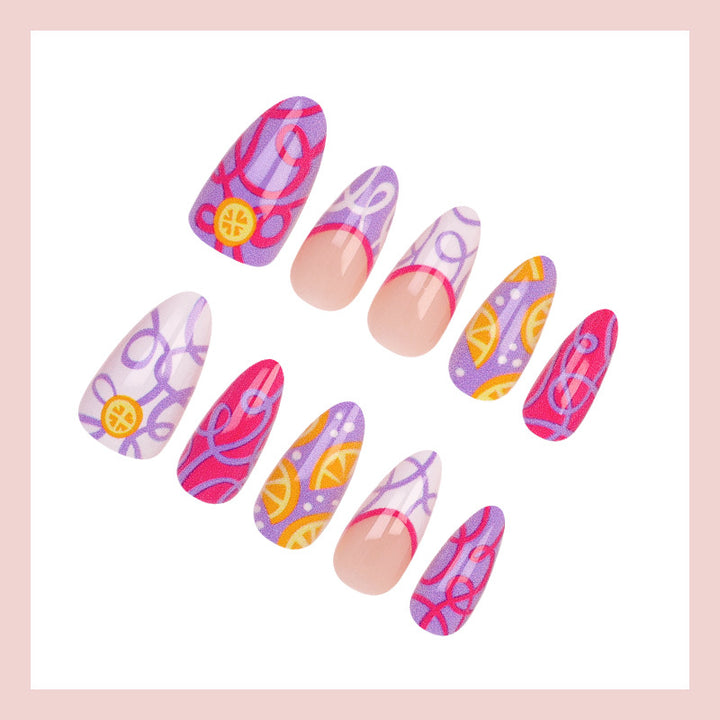 Artificial nail set with colorful and creative designs Stornfield