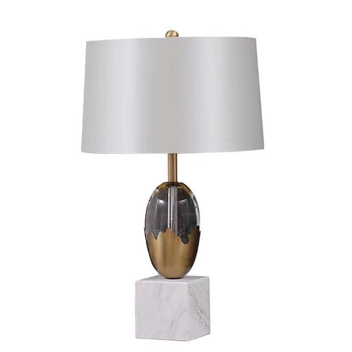 Elegant Glass and Metal Table Lamp