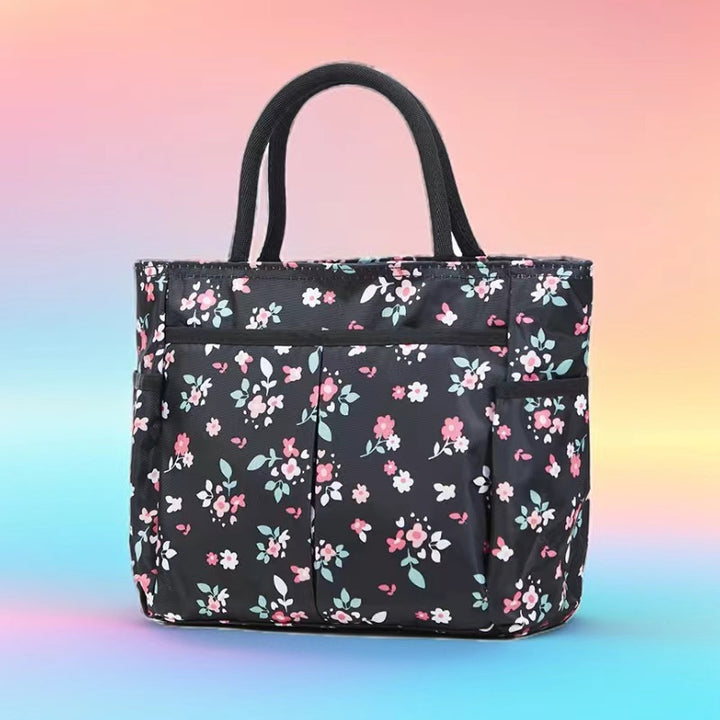 Multi-Pocket Candy Print Tote Bag Stornfield