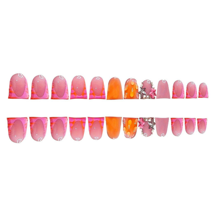 Artistic Press-On Nail Extensions with Summer Theme Stornfield