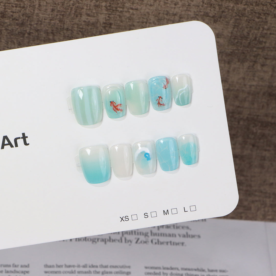 Ocean-Inspired Nail Art Set Stornfield