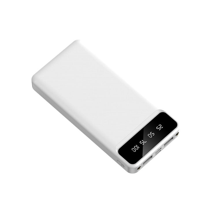 Portable power bank with integrated multi-cable and digital charging display Stornfield