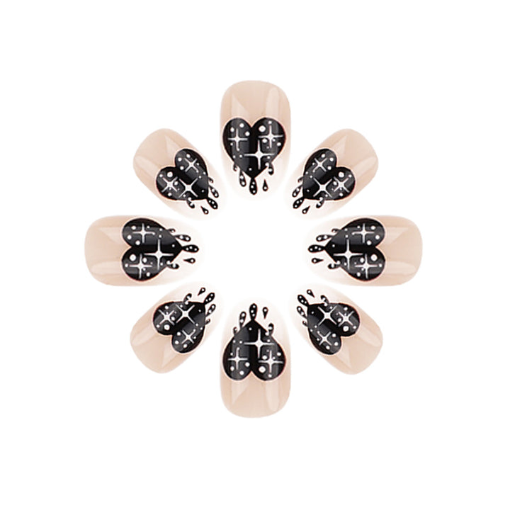 Artistic Heart-Design Press-On Nails Stornfield