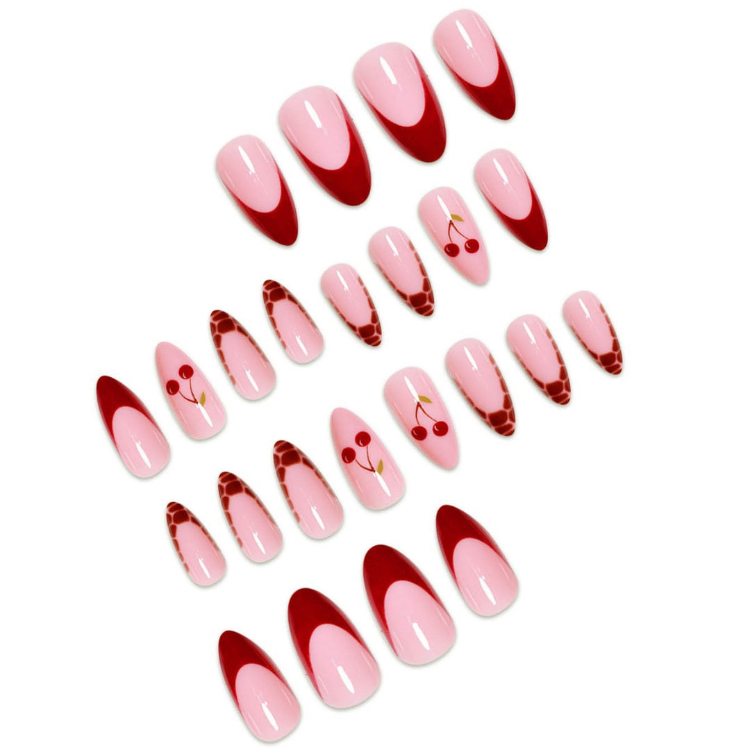 Artistic Cherry Nail Design Extensions Stornfield