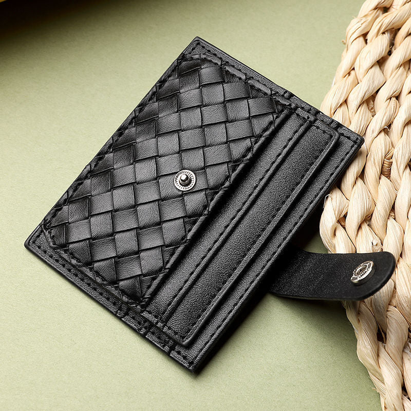 Braided Leather Card Holder Wallet Stornfield