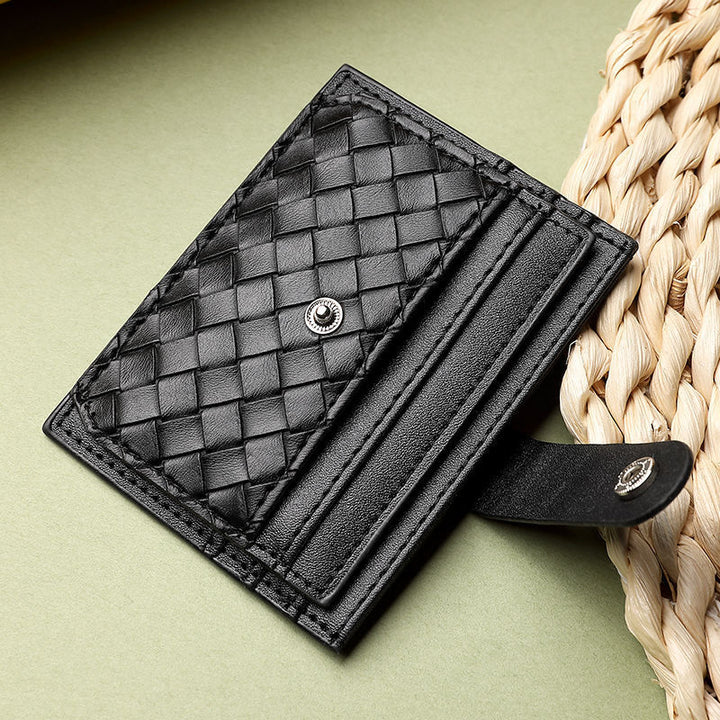 Braided Leather Card Holder Wallet Stornfield
