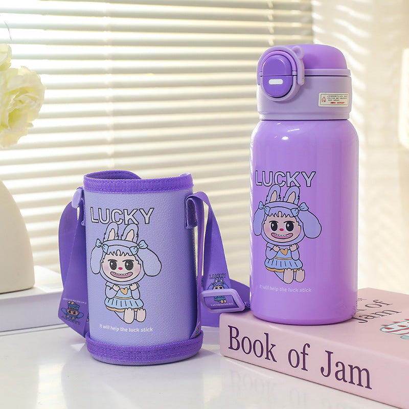 Women Insulated Water Bottle with Practical Carry Strap and Playful Design Stornfield