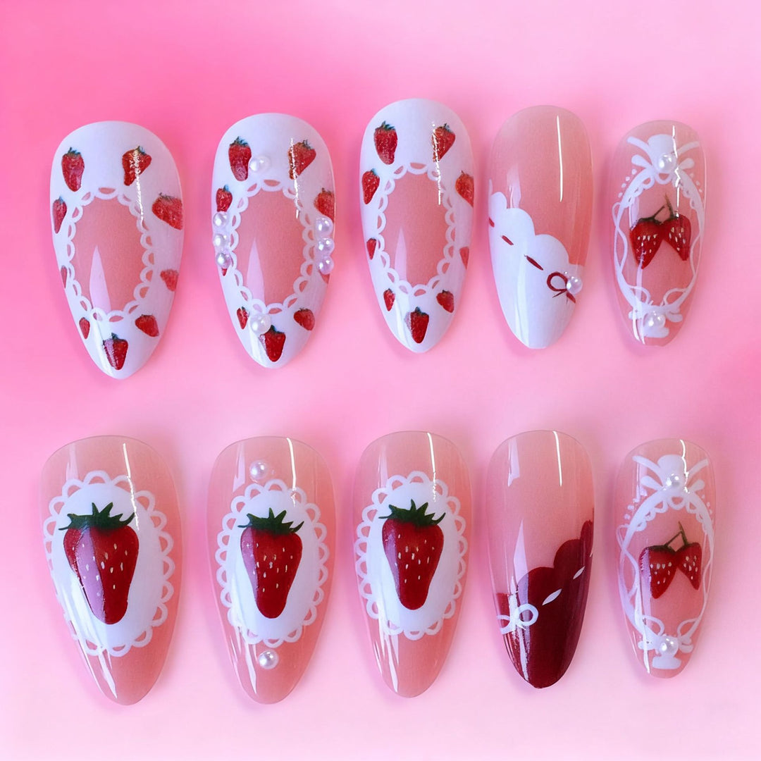 Creative Strawberry Nail Art Enhancements Stornfield