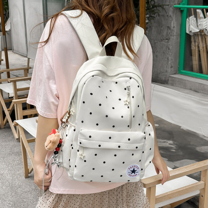 Playful Polka Dot Casual Backpack Stornfield