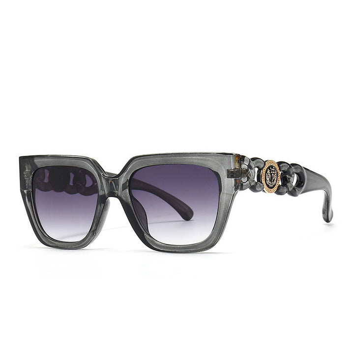Women's oversized sunglasses with luxurious chain accents Stornfield