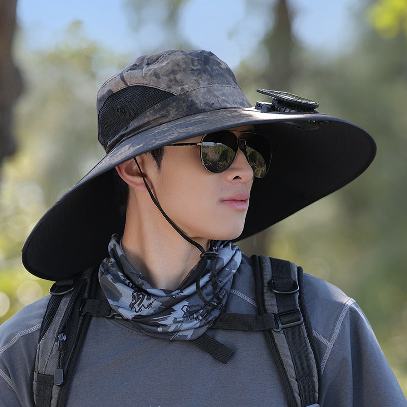 wide-brimmed outdoor sun hat with UV protection, breathable mesh, and adjustable chin strap Stornfield