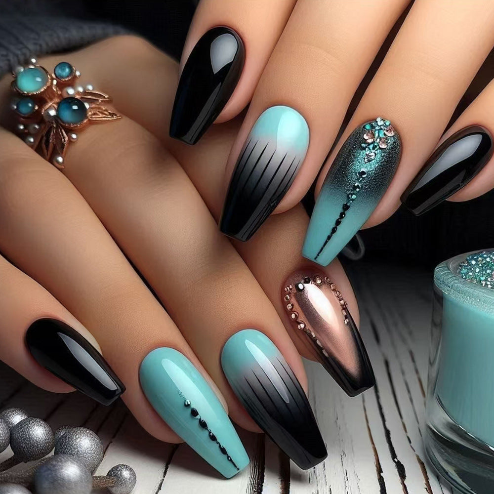 Artistic Ombre Press-On Nail Set Stornfield