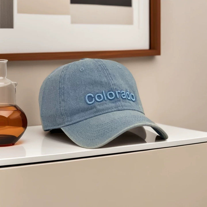 Women's Distressed Cotton Baseball Cap with Embroidered Detail Stornfield