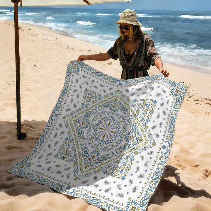Mandala Design Beach Mat Stornfield