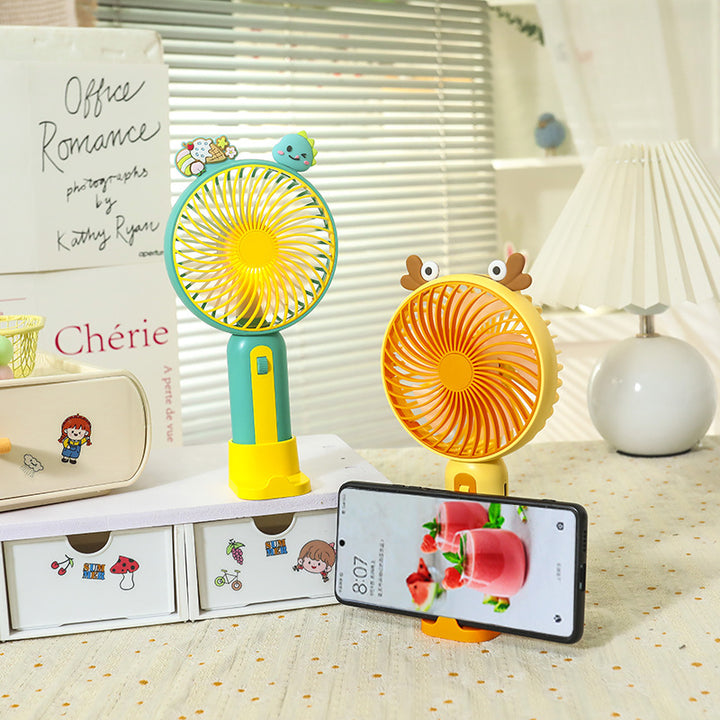 Women's Portable Hand Fan with Playful Animal Design Stornfield