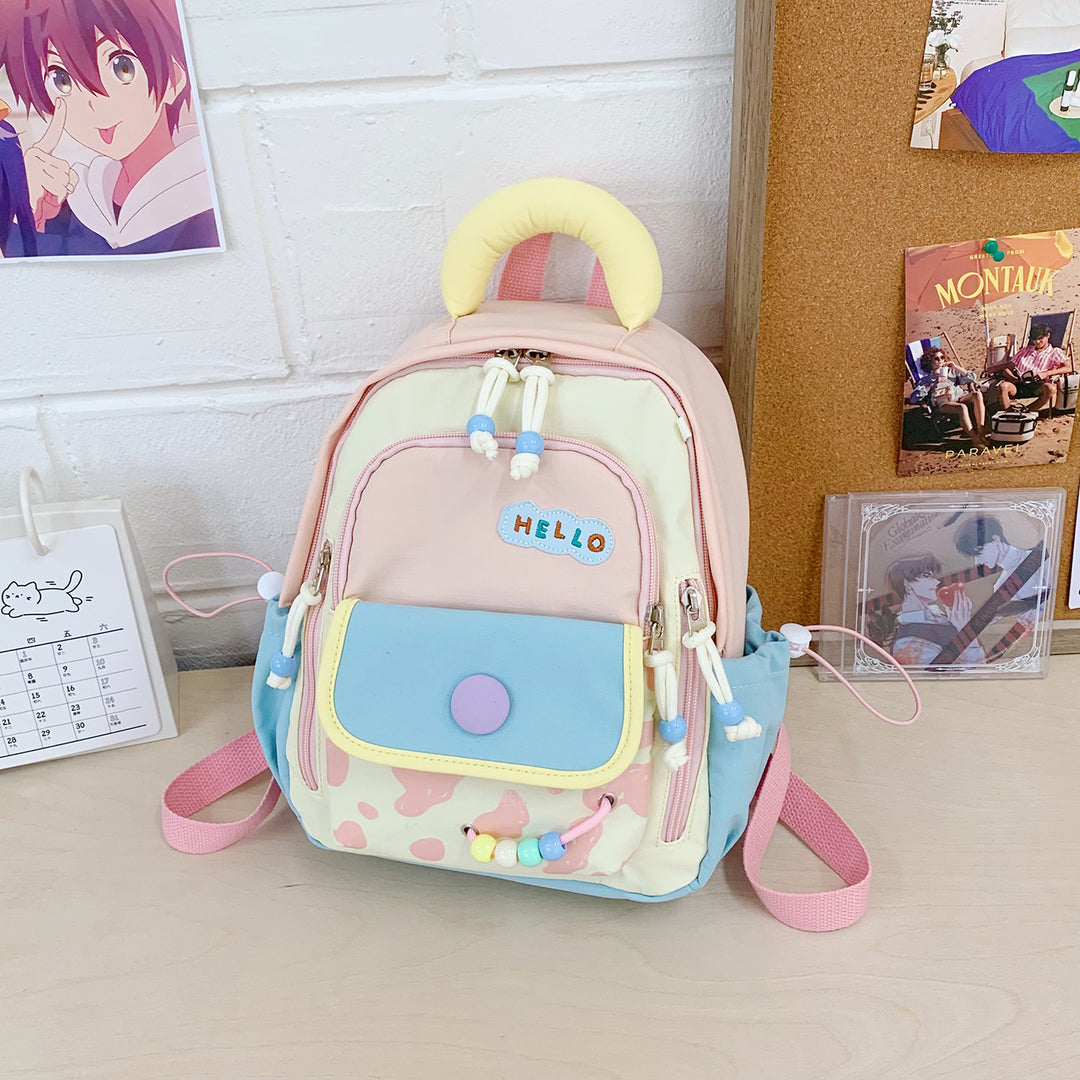 Leisure Backpack with Colorful Applications and Creative Design Stornfield
