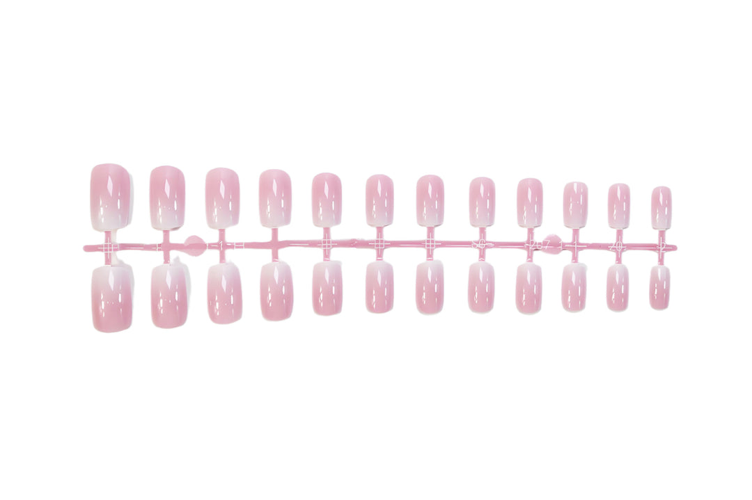 Acrylic nail set with luxurious French tips and elegant shine Stornfield