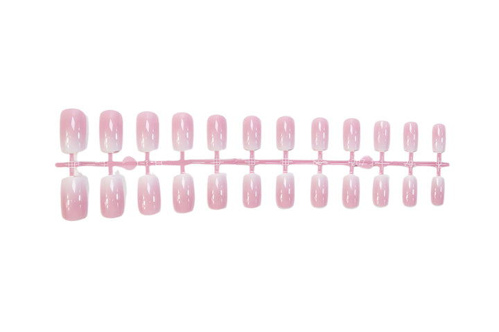 Acrylic nail set with luxurious French tips and elegant shine Stornfield