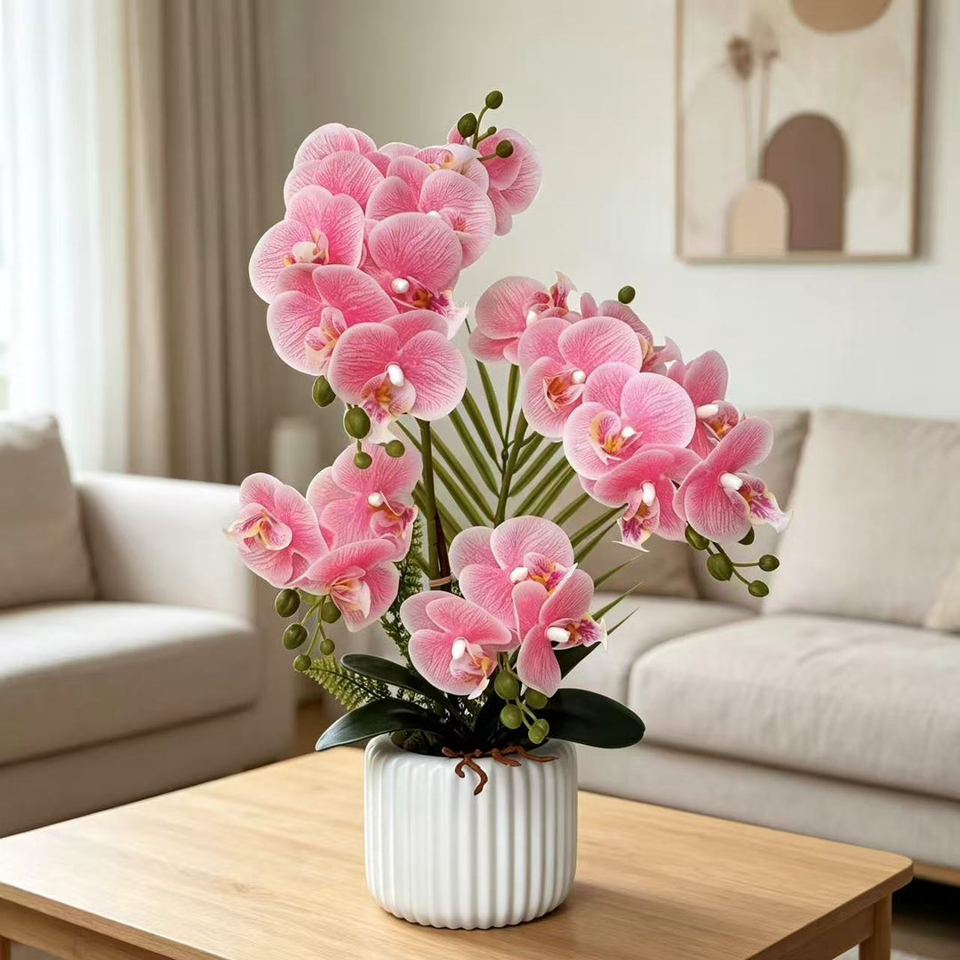 Artificial Orchid Arrangement for Decorative Home Display