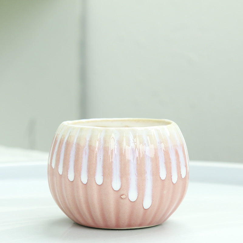 Ribbed Ceramic Planter Stornfeild