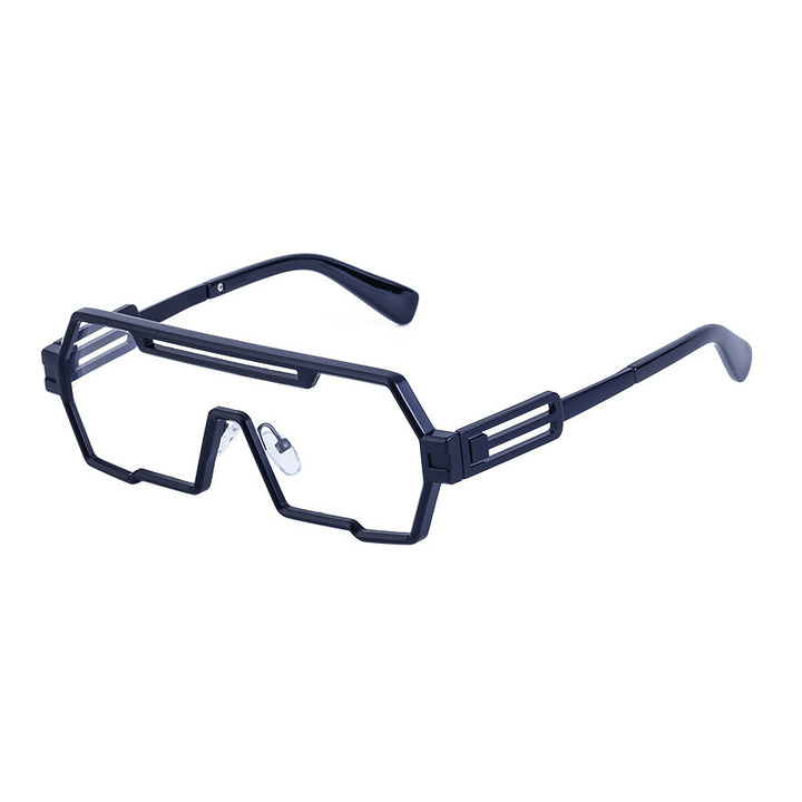 Women's fashionable sunglasses in a futuristic design with a wide frame Stornfield