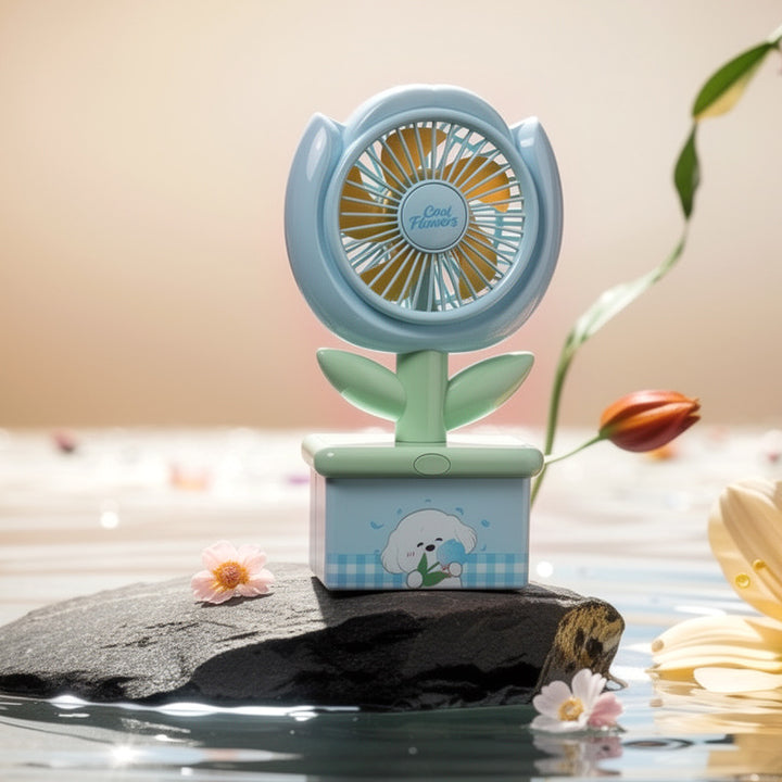 Flower-Themed Portable Mini Fan Stornfield