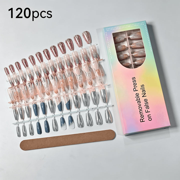 Removable Press-On Nail Set with Decorative Designs Stornfield