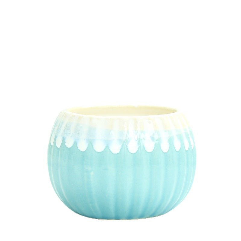 Ribbed Ceramic Planter Stornfeild