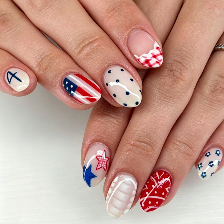 Patriotic Nail Art Design Stornfield