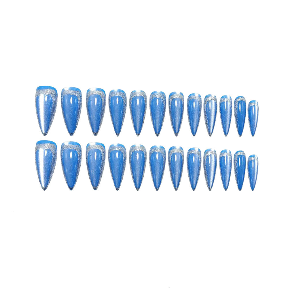 Glamorous artificial nails in elegant stiletto design with sparkling accents Stornfield