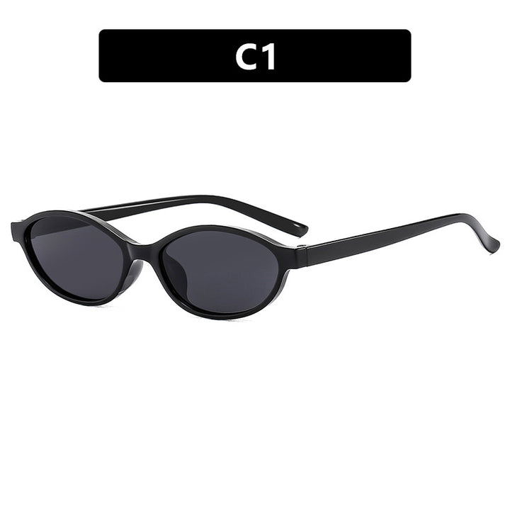 Women oval-shaped sunglasses with transparent frame and UV protection Stornfield