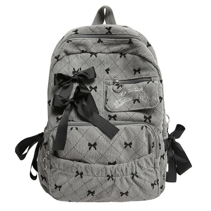 Quilted Bow-Embellished Backpack Stornfield