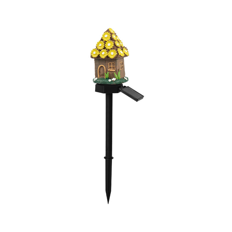 Whimsical Solar-Powered LED Fairy House Garden Stake Stornfield