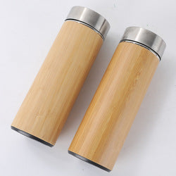 Ladies elegant insulated drinking bottle made of bamboo with double wall Stornfield