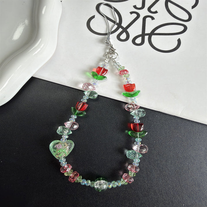 Floral Beaded Phone Lanyard Stornfield