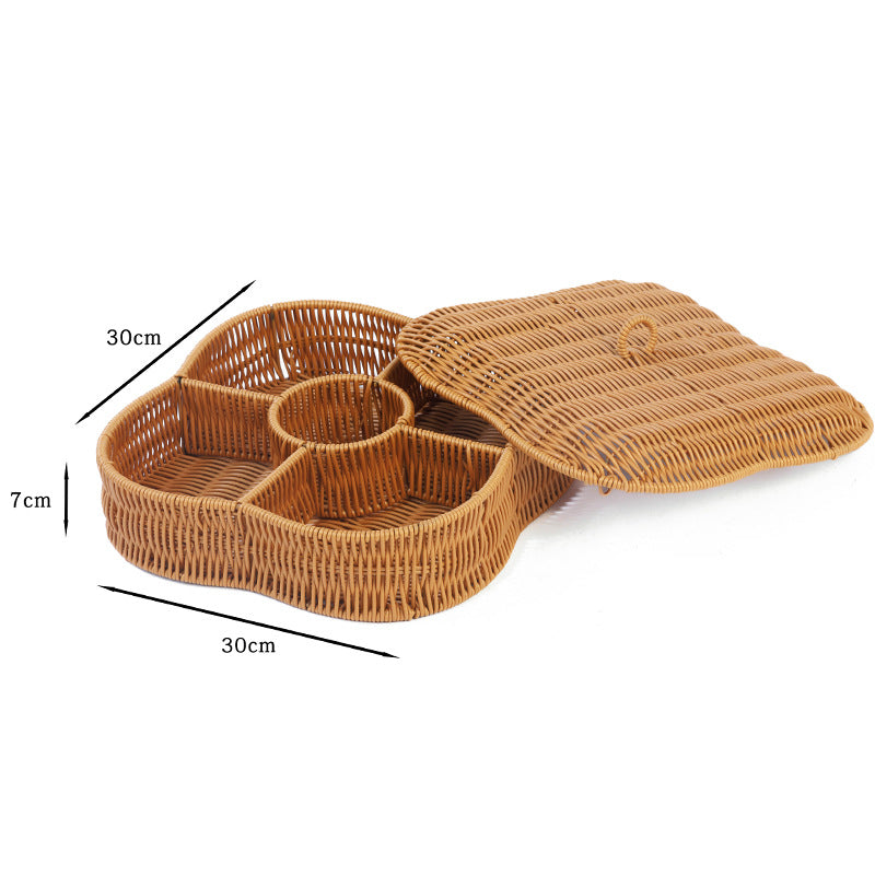Multi-Compartment Woven Storage Basket Stornfield
